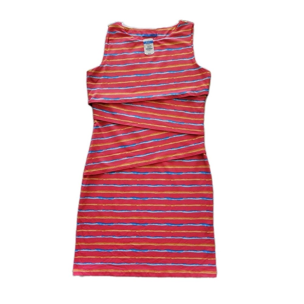 J McLaughlin Dress Womens Large Sleeveless Nicola Watercolor Yacht Nautical New